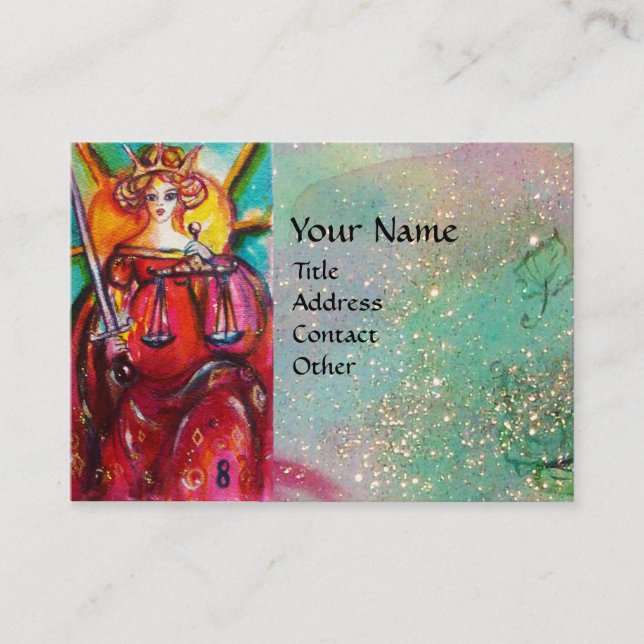 TAROTS OF THE LOST SHADOWS / THE JUSTICE BUSINESS CARD (Front)