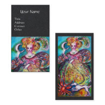 TAROTS OF THE LOST SHADOWS / THE MOON LADY Black Business Card