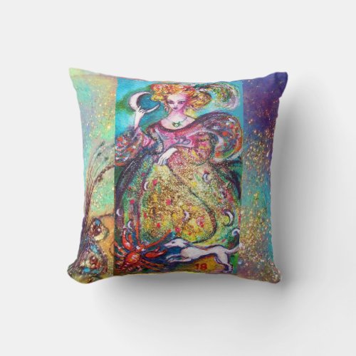 TAROTS OF THE LOST SHADOWS  THE MOON LADY THROW PILLOW