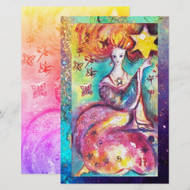 TAROTS OF THE LOST SHADOWS / THE STAR  STATIONERY (Front/Back)