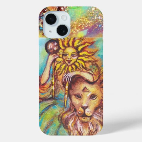 TAROTS OF THE LOST SHADOWS  THE SUN And Lion iPhone 15 Case