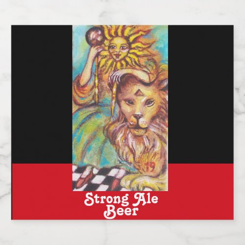 TAROTS OF THE LOST SHADOWS THE SUN STRONG BEER BEER BOTTLE LABEL