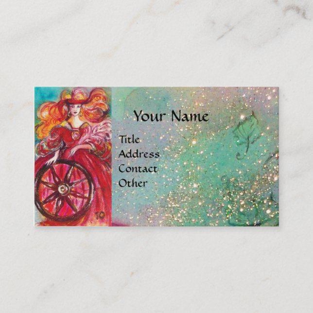 TAROTS OF THE LOST SHADOWS / THE WHEEL OF FORTUNE BUSINESS CARD (Front)