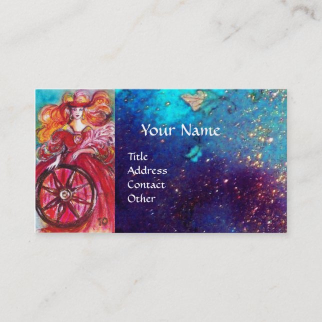 TAROTS OF THE LOST SHADOWS / THE WHEEL OF FORTUNE BUSINESS CARD (Front)