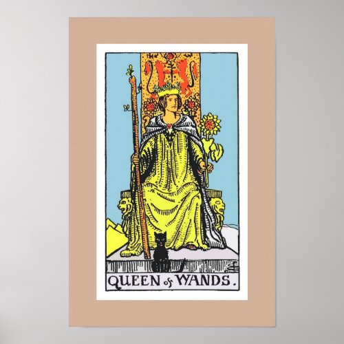 TAROTS QUEEN OF WANDS POSTER