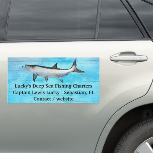 Tarpon Deep Sea Fishing Trips Advertisement Car Magnet