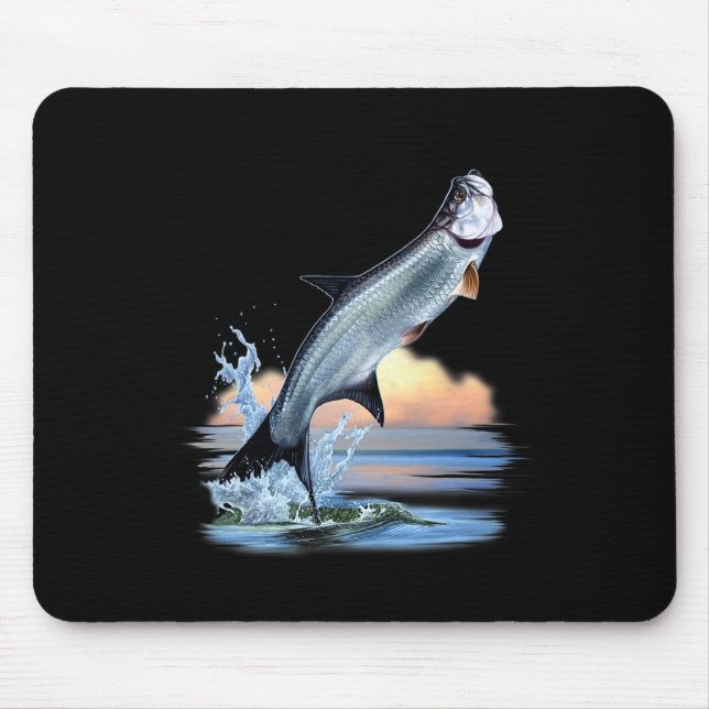Tarpon Fish Fresh Water Wildlife Hunting Fishing A Mouse Pad (Front)
