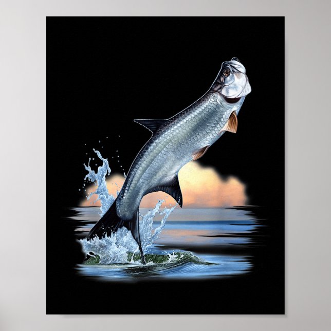 Tarpon Fish Fresh Water Wildlife Hunting Fishing A Poster (Front)