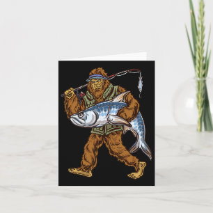 Tarpon Fishing Bigfoot Fishermen Card