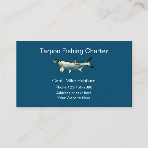 Tarpon Fishing Boat Captain Business Card