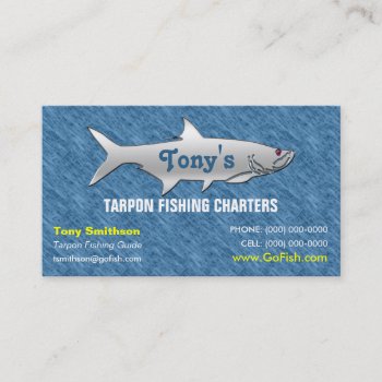 Tarpon Fishing Guide Business Card by coolcards_biz at Zazzle