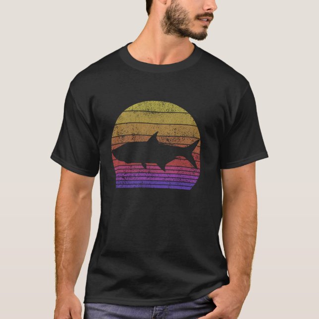 Tarpon Fishing Retro Tarpon Saltwater Fisherman T-Shirt (Front)