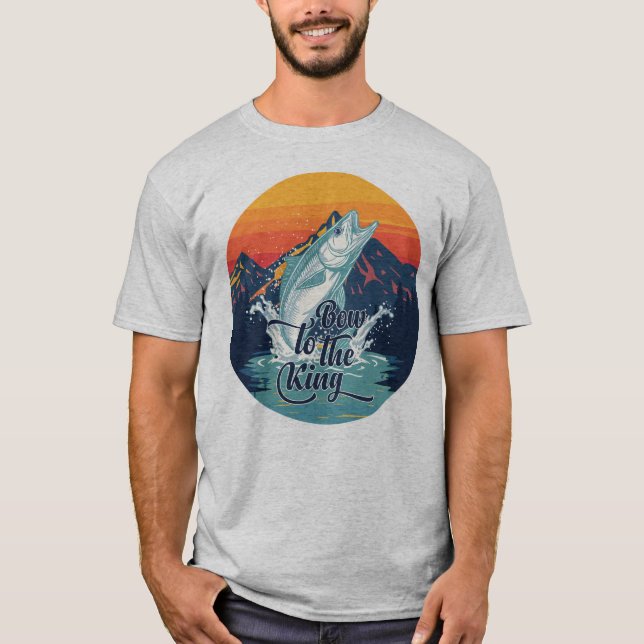 Tarpon Fly Fishing Bow To The King Gift T-Shirt (Front)
