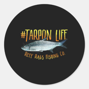 Tarpon Life Deep Sea Saltwater Fishing Classic Round Sticker