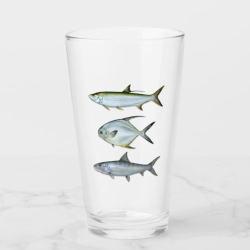 Tarpon Permit Bonefish Drink Glass