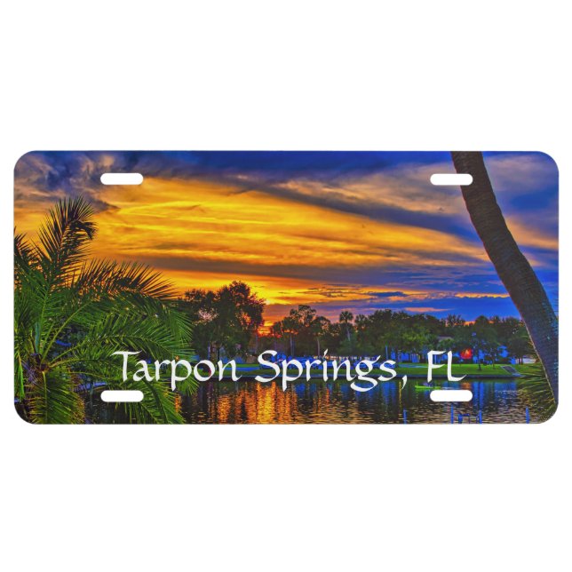 Tarpon Springs, FL picturesque License Plate (Front)
