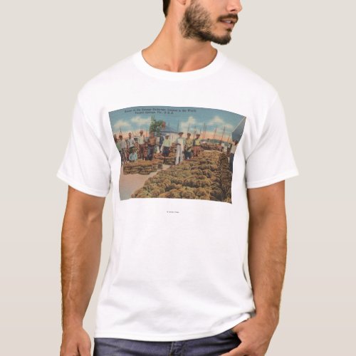 Tarpon Springs FL _ Scene of Sponge Exchange T_Shirt