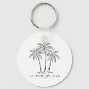 Tarpon Springs Florida Fl Beach Vacation Palm Tree Keychain