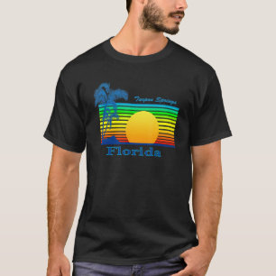 Tarpon Springs Florida Retro Tropical Beach Sunset T-Shirt