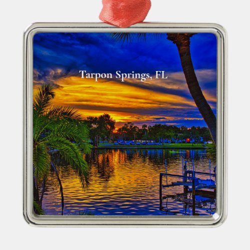 Tarpon Springs Florida scenic photograph Metal Ornament