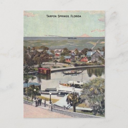 Tarpon Springs Florida Vintage Photo Postcard