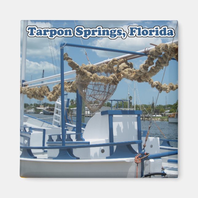 Tarpon Springs Sponge Boat Magnet (Front)