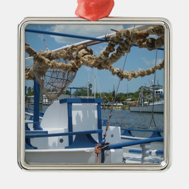 Tarpon Springs Sponge Boat Ornament (Front)