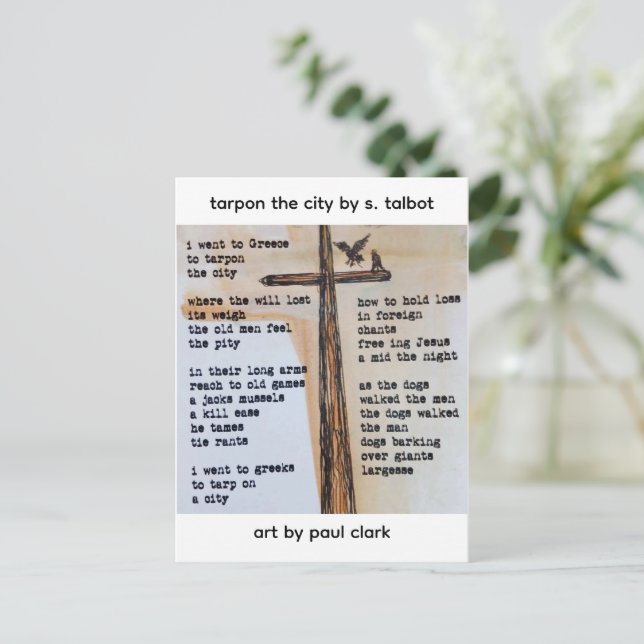 Tarpon The City Art Poetry Postcard (Standing Front)