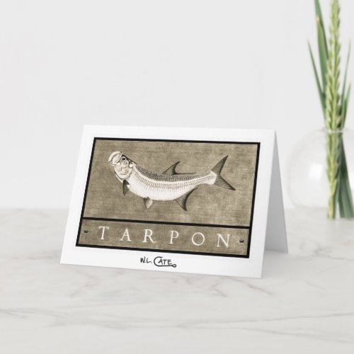 Tarpon Vintage Black  White Greeting  Note Cards