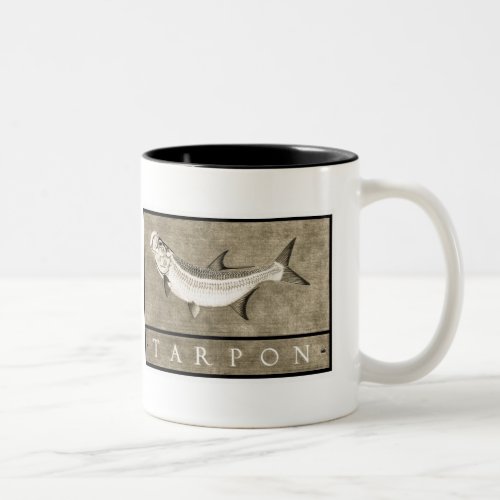 Tarpon Vintage Black  White Mugs