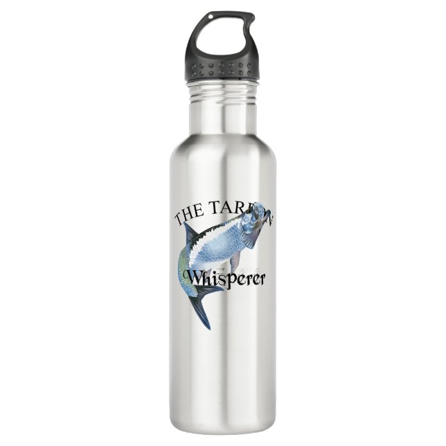 Tarpon Whisperer Stainless Steel Water Bottle (Front)