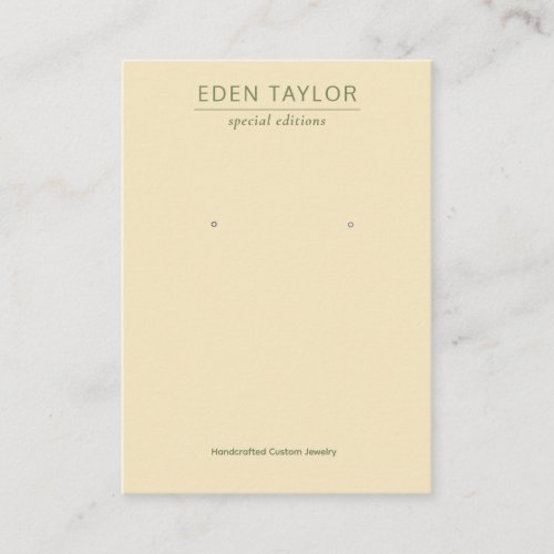 Tarragon and Pale Moonlight Earring Display Business Card