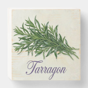 Tarragon Kitchen Herb Wall Art Wooden Box Sign