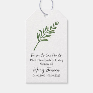 Tarragon Seed Packet Memorial Funeral Gift Tags