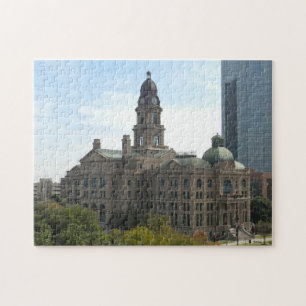 Tarrant County Courthouse West Corner - W. Belknap Jigsaw Puzzle