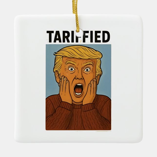 Tarrified Resist I Stand With Penguins  Ceramic Ornament (Front)