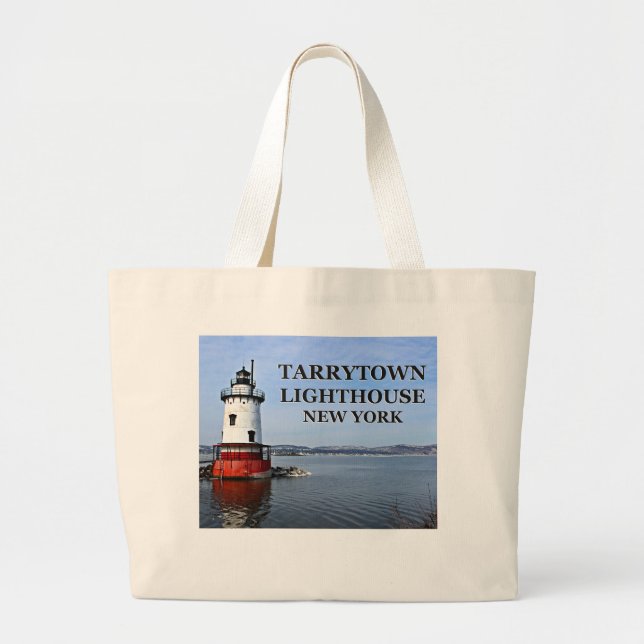 Tarrytown Lighthouse, New York Jumbo Tote Bag (Front)