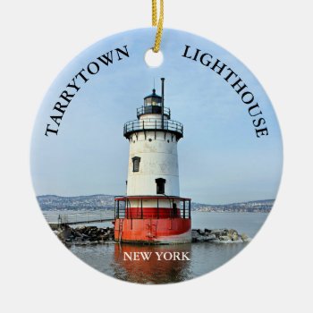 Tarrytown Lighthouse  New York Ornament by LighthouseGuy at Zazzle