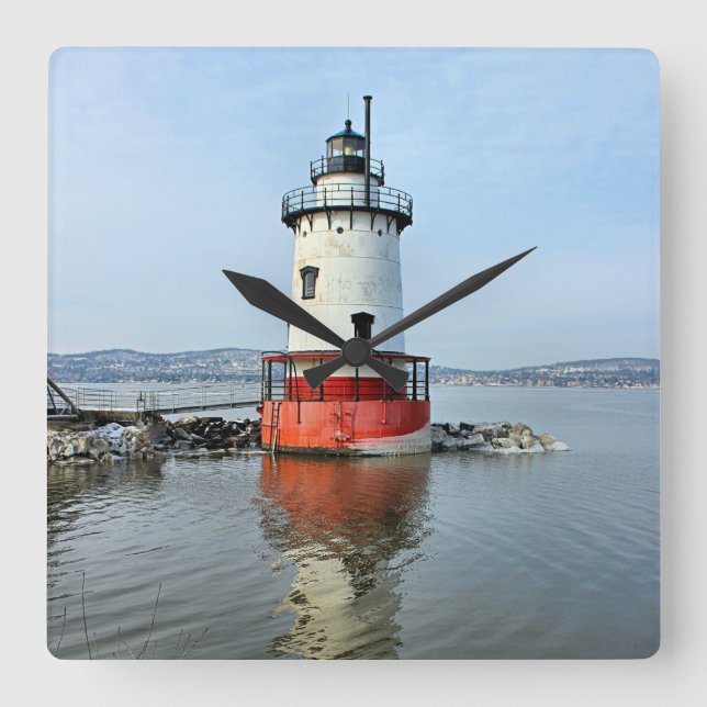Tarrytown Lighthouse, New York Wall Clock (Front)