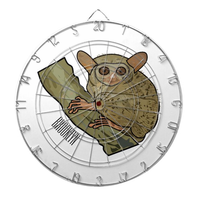Tarsier cartoon illustration  dart board (Front)