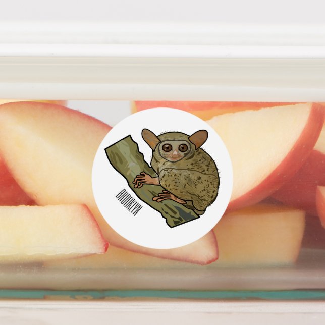 Tarsier cartoon illustration  labels (Affixed)