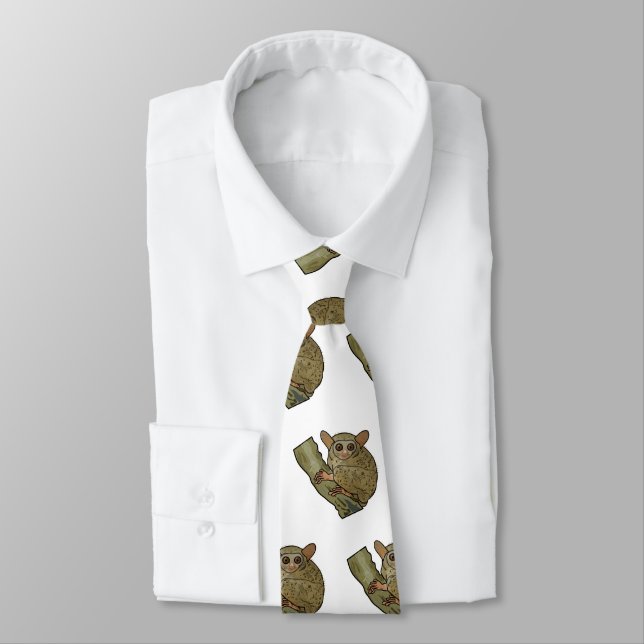 Tarsier cartoon illustration  neck tie (Tied)