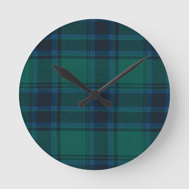 Tartan Acrylic Wall Clock (Front)