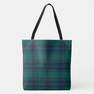 Tartan All-Over-Print Tote Bag, Large