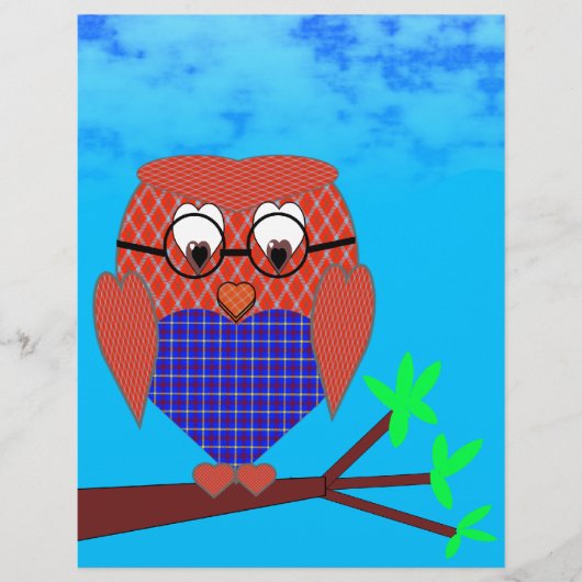 Tartan and Hearts Owl (Front)