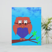 Tartan and Hearts Owl (Standing Front)