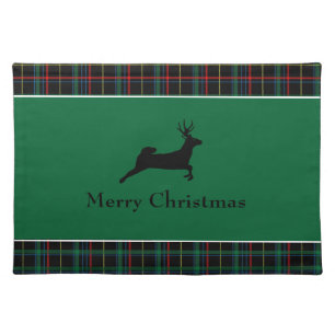 Tartan and Reindeer Cloth Placemat