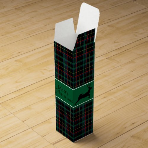 Tartan and Reindeer Wine Box