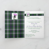 Tartan and Thistle Card Style Wedding Invitation (Inside)