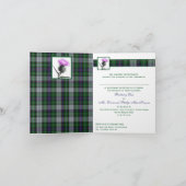 Tartan and Thistle Evening Wedding Invitation Card (Inside)
